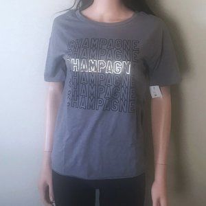 Junior's Graphic-T Shirt "Champagne" Grey
